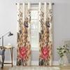 Colorful Watercolor Flower Window Curtains For Living Room Luxury Bedroom Decor Drapes Kitchen Window Treatments Curtains