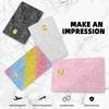 1PC/4PC Self-Adhesive Dubai-Inspired Transit Cards Skin Stylish Protection Crystal Frosted Starlight Powder Card Cover Luxurious