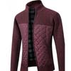 Plus Cotton Thickened Men's Sweater Jacket Large Size Foreign Trade Long-sleeved Zipper Knit Coat Stand Collar Cardigan