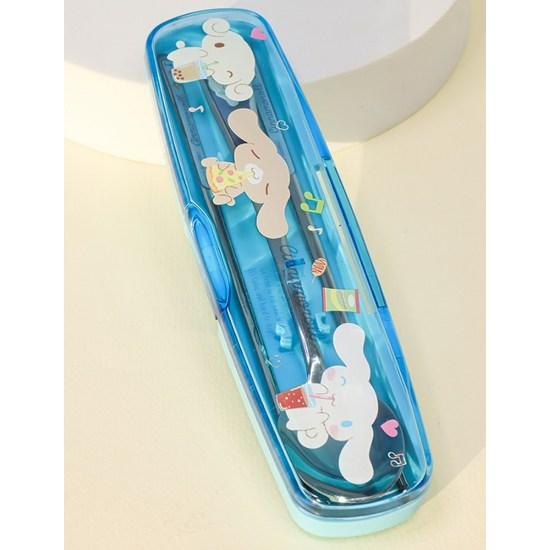 Набор ложек из нержавеющей стали Lilpang Cinnamoroll в прозрачном футляре, популярный персонаж в Корее