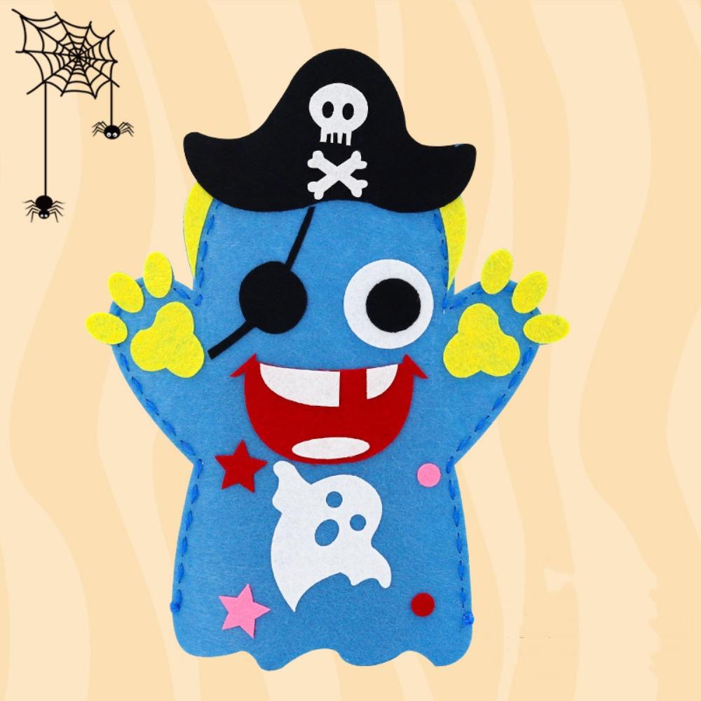 Human Skeleton DIY Hand Puppet Kits Pumpkin Halloween Puppet Hand Puppet Toy Kids Party