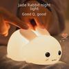 Colorful Jade Rabbit Night Light - Remote-Controlled, Rechargeable, Cute Cartoon LED Lamp for Bedside or Nursery