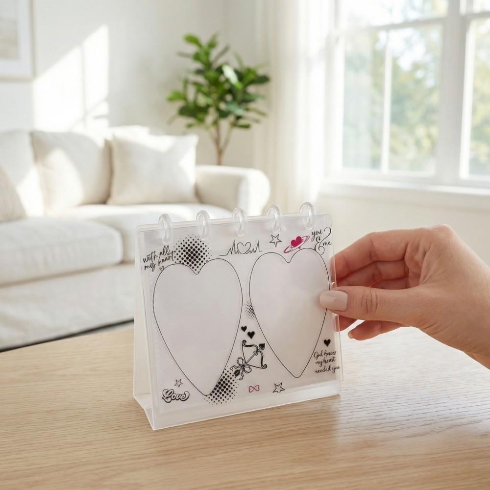 Transparent Flip Up Photocard Holder Cat Dog Photo Album Durable Card Display Rack Birthday Gift