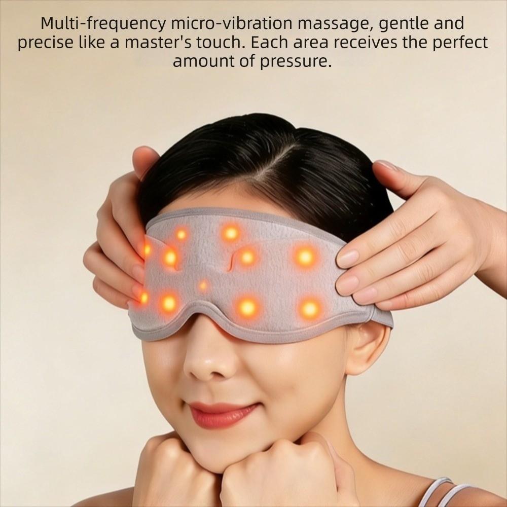 Portable Hot Compress Heated Eye Massager Temperature Adjustment Vibration Massage Eye Protection Device Light Shielding Relieve Fatigue Promote Sleep