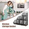 D2 1-3 Grid Hanging Grid Storage Rack Display Racks Panel Basket Multifunctional Metal Organizer Baskets Bathroom Kitchen Shelf