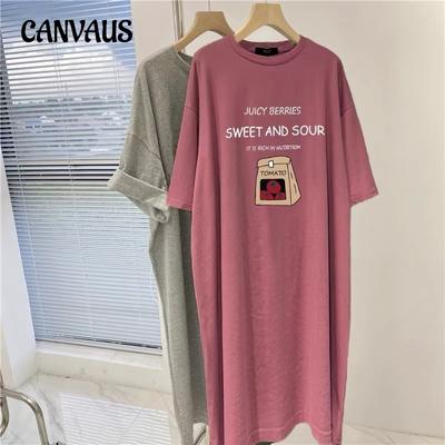 Плюс Размер Ретро Шикарное Платье Футболка С Коротким Рукавом Женское Свободное Открытое Платье Средней Длины