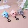 Cartoon Pull String Bite Teeth Shark Pendant Keychain For Schoolbag Hanging Decor Cute Shrink Rope Shark Eat Fish Doll Keychain