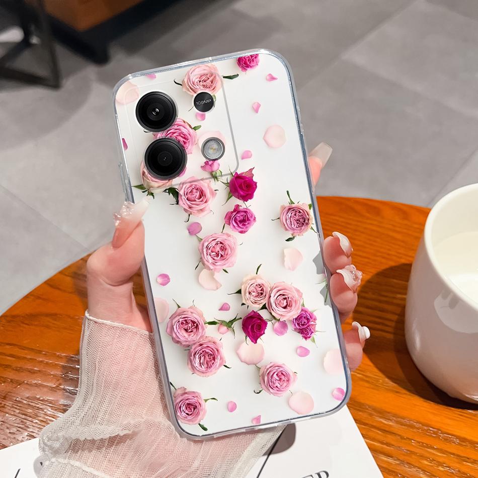 Чехол для телефона Redmi Note 13 Pro Plus, Чернильная живопись, Прозрачный, Мягкий, Тонкий, Силиконовый, Противоударный, Задняя крышка для Redmi Note13 13Pro+
