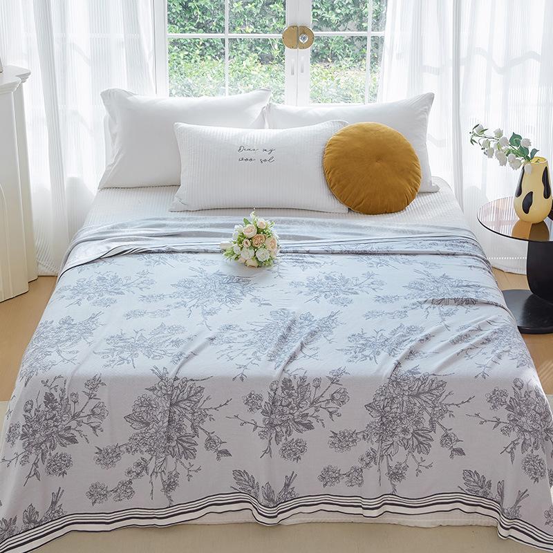 WTEMPO Летнее охлаждающее одеяло Бамбуковое волокно Четырехслойное марлевое одеяло Летнее одеяло для кондиционера