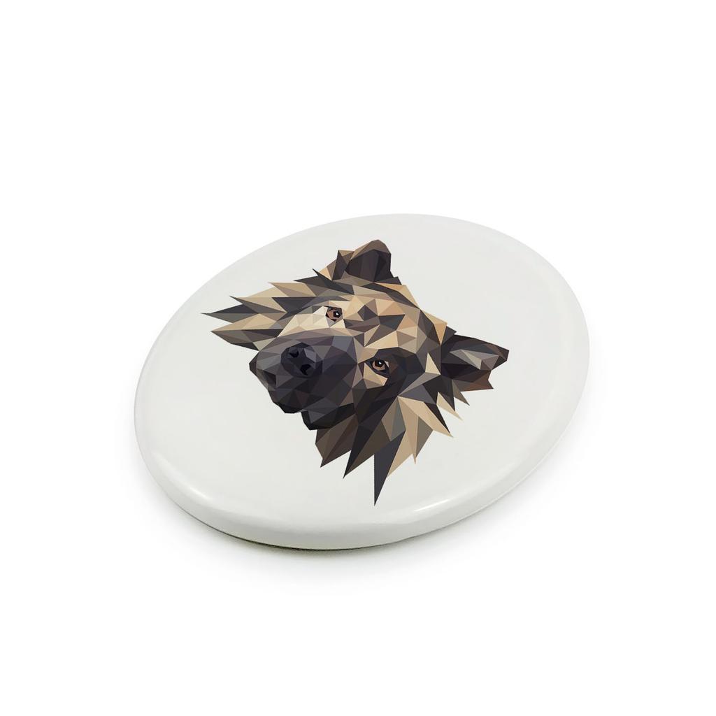 Eurasier, Eurasian -Płytka Ze Zdjęciem I Napisem Geometryczna Marki Art-Dog