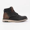 Men's Lace-up Shearling-lined Zip-up Ankle Boots with Ecru Sole