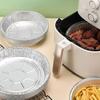 20Pcs Round Foil Trays Foil Flan Dish Silver Foil Food Container Disposable Aluminum Foil Plate Tin Foil Pie Pans For Air Fryer