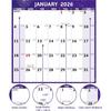 2026 Dry Erase Calendar – Large Yearly Wall calendar 2026, 33.7'' x 45.1'', 2-Side Reversible Calendar 2026, Vertical/Horizontal, Jan 2026 – Dec