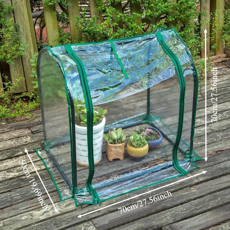 Прозрачная пластиковая теплица - Устанавливаемые вручную комнатные/уличные палатки для растений для цветов и овощей, Мешки для выращивания растений