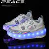 Двухколесные кроссовки-ролики 2025 с зарядкой, светящиеся, светодиодная подсветка, взрослые роликовые коньки с колесами