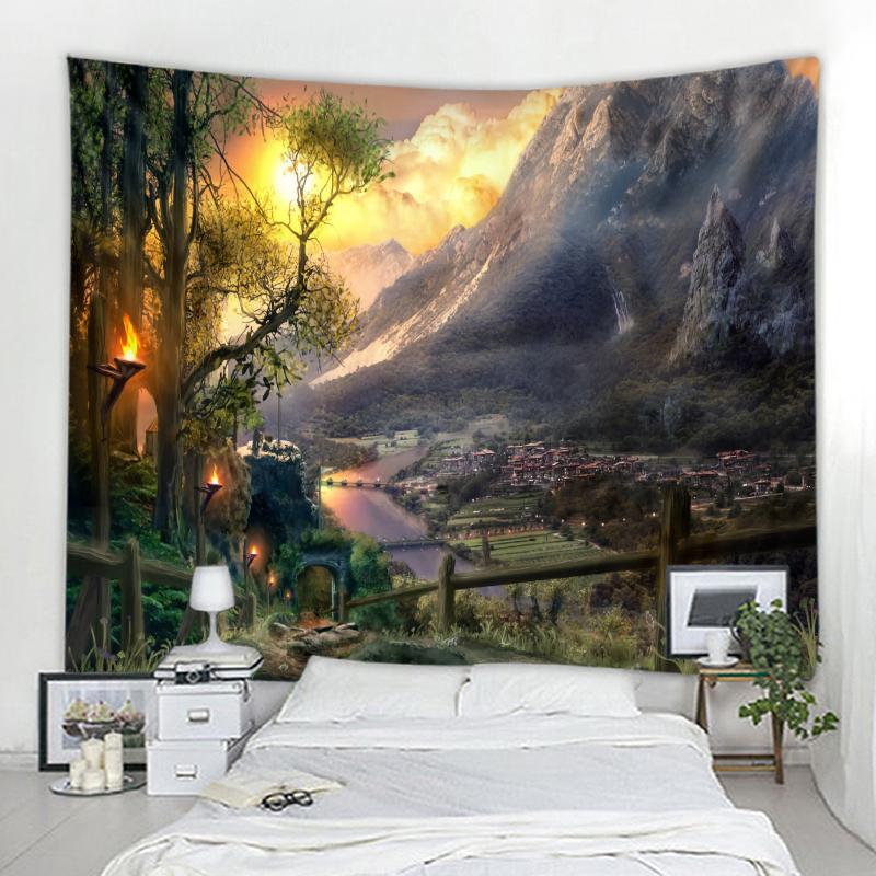 Plant Grassland Tapestry Bohemian Decoration Picture Room Wall Tapestry Garden Decoration Wall Art Tapestry
