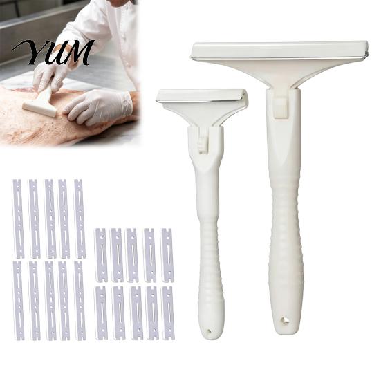 Meat Scraper Pig Hair Removal Tool, T-Shaped Handle Stainless Steel Blade Scraper, Fascia Remover Easy Fat Tool for Processing And Scraping