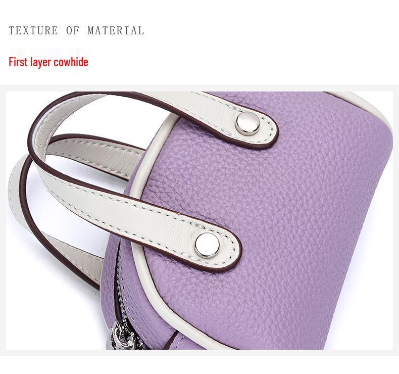 Мини-кошелек из натуральной кожи на шнурке - Женская сумочка для хранения помады в стиле боулинг