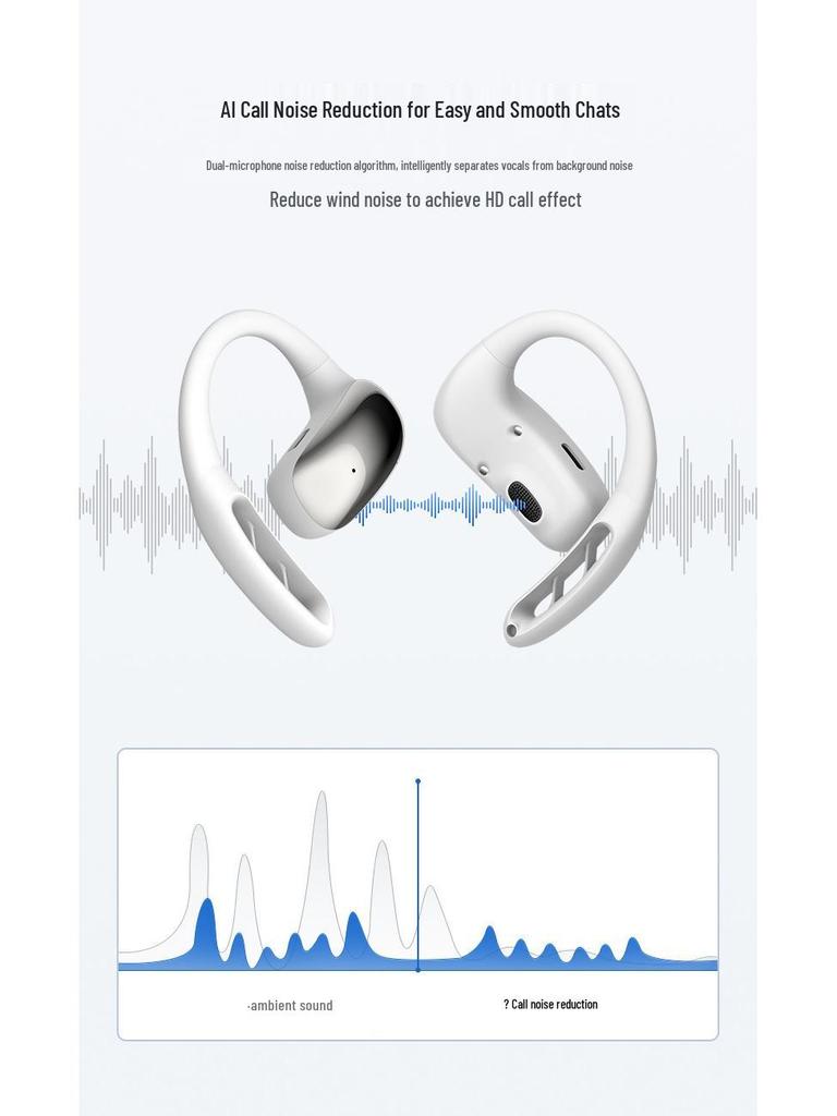 Беспроводные Bluetooth-наушники V22 для спорта, не вставляющиеся в ухо