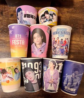 [Б/У] BTS SEVENTEEN Подстаканник Чашка JK Юнги V Чонхан