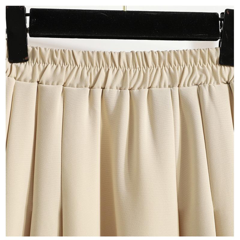 DIMANAF 2026 Лето Новые Женские Шорты-Юбка Большого Размера с Эластичной Талией Повседневные Свободные Модные Женские Низ Юбка Плиссированная
