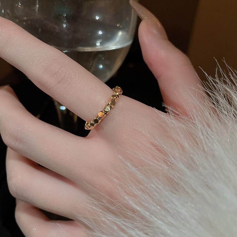 Luxury Zircon Sparkling Diamond Spirit Serpentine Ring Silver Open Ring High Quality Texture Simple and Versatile Trendy Cool Handmade for Women