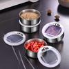 3Pcs Stainless Steel Magnetic Seasoning Containers Wall Mounted Condiments Box  for Home