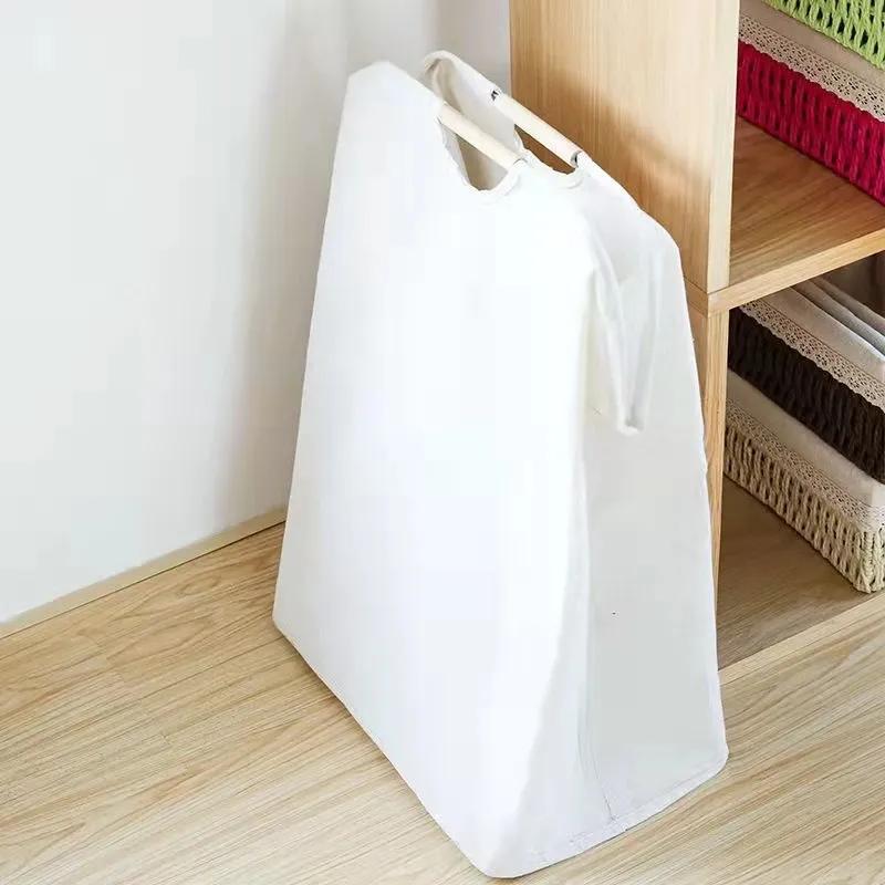 Корзина для белья Хлопок Лен Корзины для грязной одежды Органайзер Складная сумка для хранения мелочей Складная корзина