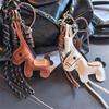Cute PU Leather Pony Braided Nylon Rope Backpack Pendant Bag Accessories Spare Parts for Bags