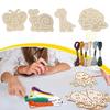 14Pcs/set Wooden Lacing Sewing Kits Wooden Handmade Embroidery DIY Sewing Kit Handmade Children Craft