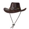 Пряжка для ремня в виде головы коровы Шляпа-федора Мужская и женская Весна, Лето и Осень Для путешествий на открытом воздухе Солнцезащитная шляпа с широкими полями Тибетская Западная Ковбойская шляпа