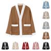 Ladies' Casual And Comfortable V-neck Warm And Plush Home Clothes Cardigan Pajamas Jacket