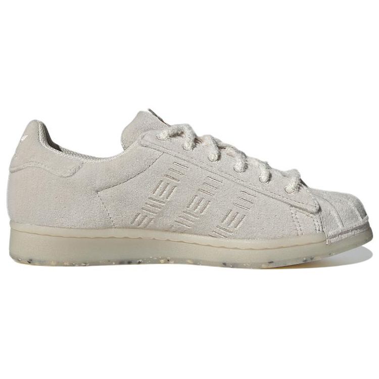 adidas Оригинальные замшевые кроссовки Superstar с низким верхом Женские кроссовки Серо-белые HQ8423