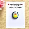 A Little Pocket Penguin Hug Mini Cute Pocket Penguin Hug Animal Decoration for Friend Birthday Lovers Gift with Greeting Card