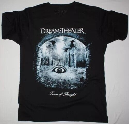 Винтажная футболка Dream Theater Train Of Thought Хлопок Черный Полный Размер Унисекс
