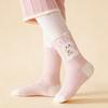 5 Pairs Kids Cotton Socks Cute Rabbit Pattern Mid Tube Warm Socks For Girls Baby Toddler 1-8 Years Spring Autumn Wear
