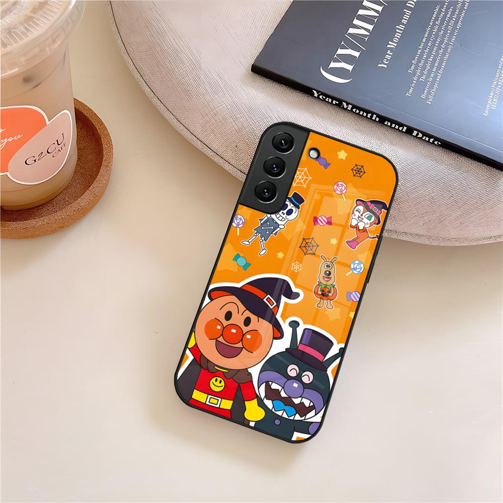 Мультяшный ANPANMAN Милый Чехол для Телефона Стекло Для Samsung Galaxy S26 S25 S21 S22 S24 S23 S20 Ultra Fe Plus A16 A24 A55 A53 Чехол