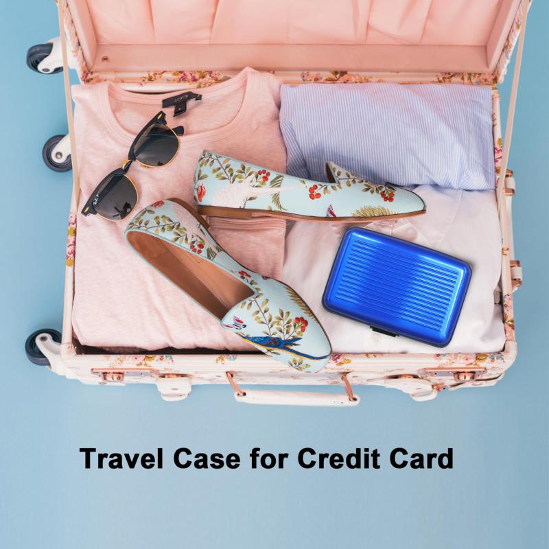 8 слотов RFID держатель для кредитных карт протектор алюминиевый металлический кошелек для кредитных карт держатель для визитных карточек для мужчин и женщин Подарочная коробка