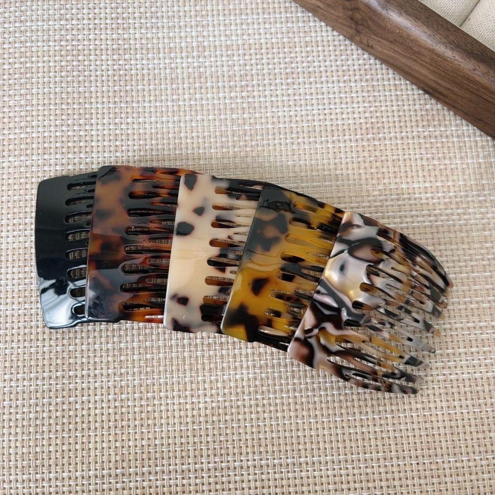 Маленькая расческа-зажим для волос Черная Декоративная Заколка для пучка Модная Французская боковая расческа для девочек и женщин