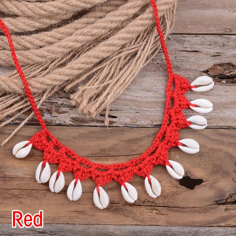 Women Natural Sea Cowrie Shell Summer Jewelry Rope Chain Choker Necklace Bohemian Shells Choker Girl Friendship Gifts