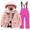 Children's Winter Skiing Suit for Boys and Girls Windproof and Waterproof Thick Coat for Warmth and Snow Playing Equipment