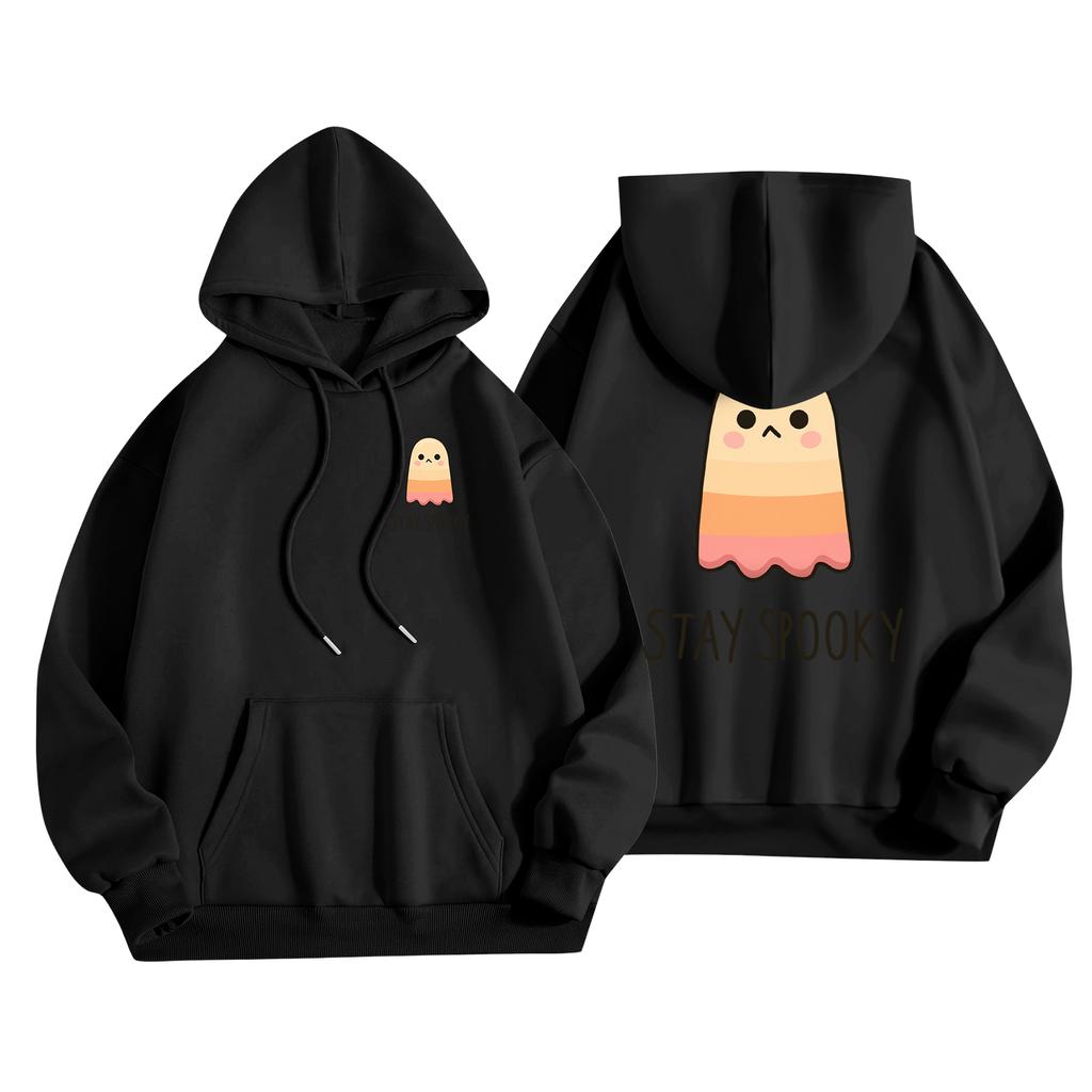 Children's Casual Fashion Halloween Print Long-Sleeved Hooded Sweatshirt