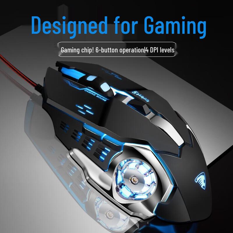 QPX V80 RGB Проводной Игровой и Офисный Комплект Клавиатура + Мышь