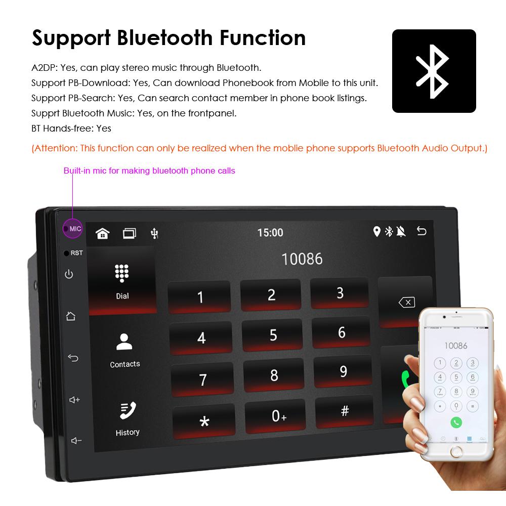 Автомобильная магнитола Hizpo 2 ГБ + 32 ГБ Carplay 7 дюймов 2 Din Android Универсальный автомобильный мультимедийный плеер Стерео 2Din Видео Автомагнитола Штатная стереонавигация GPS WiFi