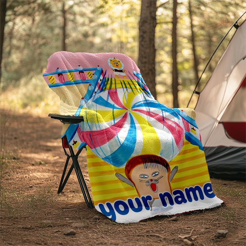 Customiz Name Personality The Bread Thief Blanket Soft&Warm Office Bed Travel Lunch Break Blanket,Gift All Seasons