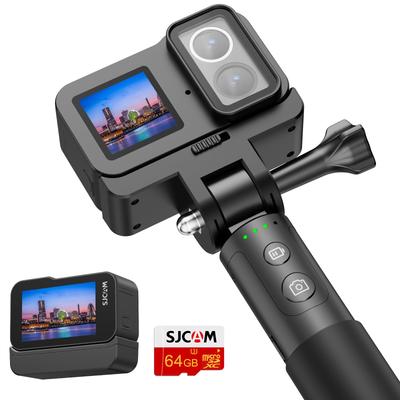 SCJAM SJ20 Экшн-камера Двойная 30M Ночная Батарея 64ГБ для и Альпинистская Камера, 4K/30fps, 6-осевая стабилизация, Объектив F2.0/F1.3, 154° Широкоугольный