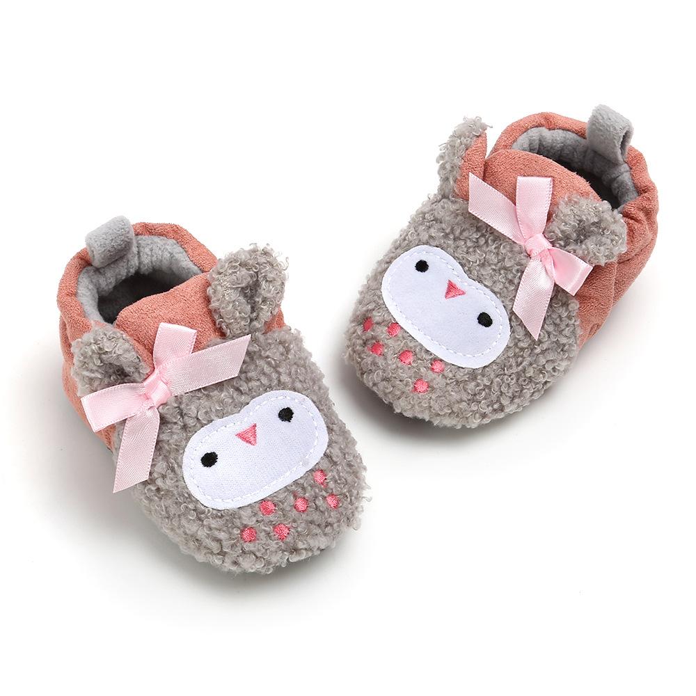 Newborn Baby Boys Girls Cozy Booties with Grippers Stay On Slipper Socks Infant Toddler Crib Winter Shoes for Boys Girls