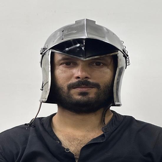 Шлем-барбют с забралом, средневековый стальной шлем с внутренней подкладкой, лучший подарок для него