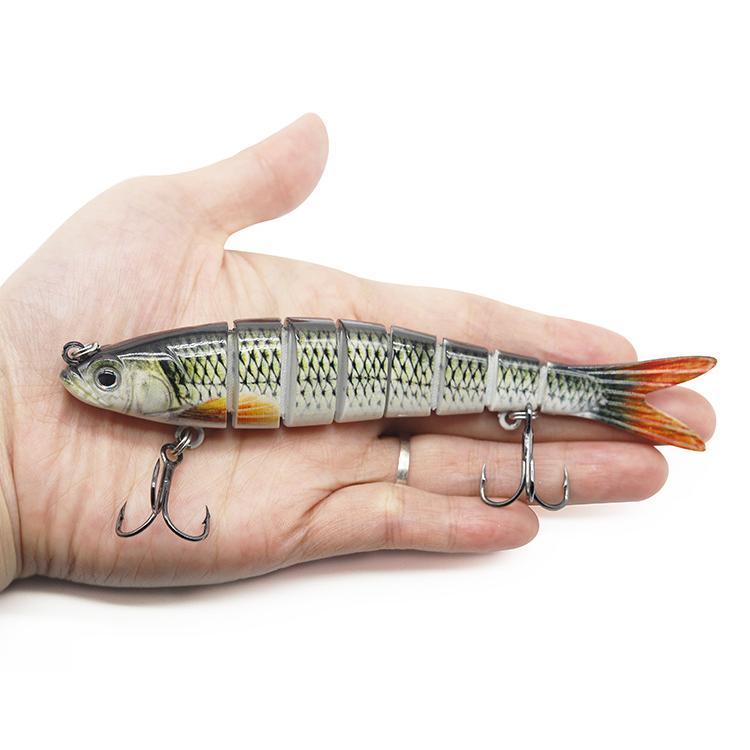 Биомиметическая 8-секционная жесткая приманка для рыбалки на открытом воздухе, 13,5 см/26 г.