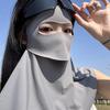 Summer Full-Face Sunscreen Veil UPF 50+ Neck Wrap Cover Fashion Ice Silk Face Cover  Cycling